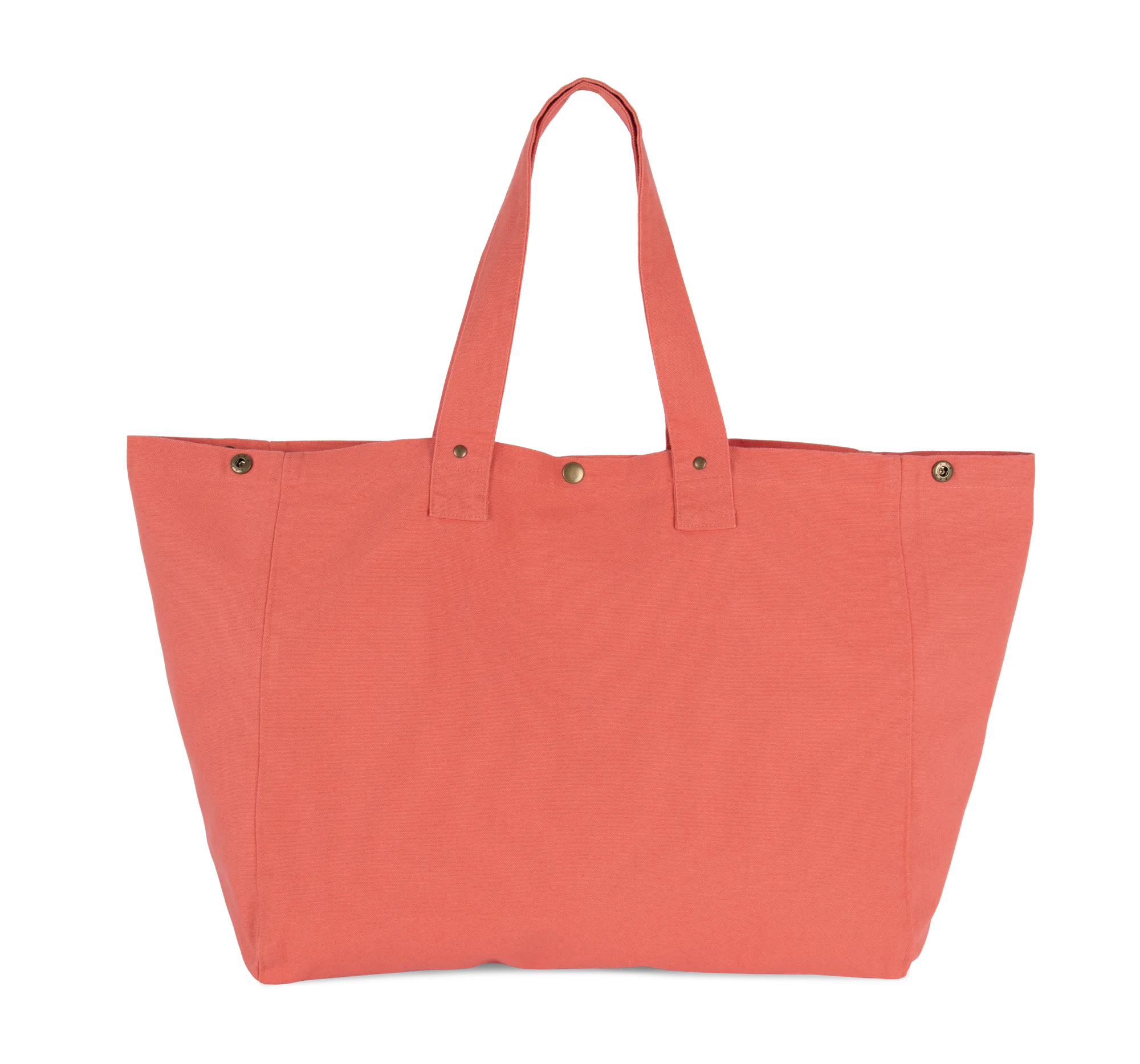 Sac de shopping en coton délavé — Washed Coral Pink