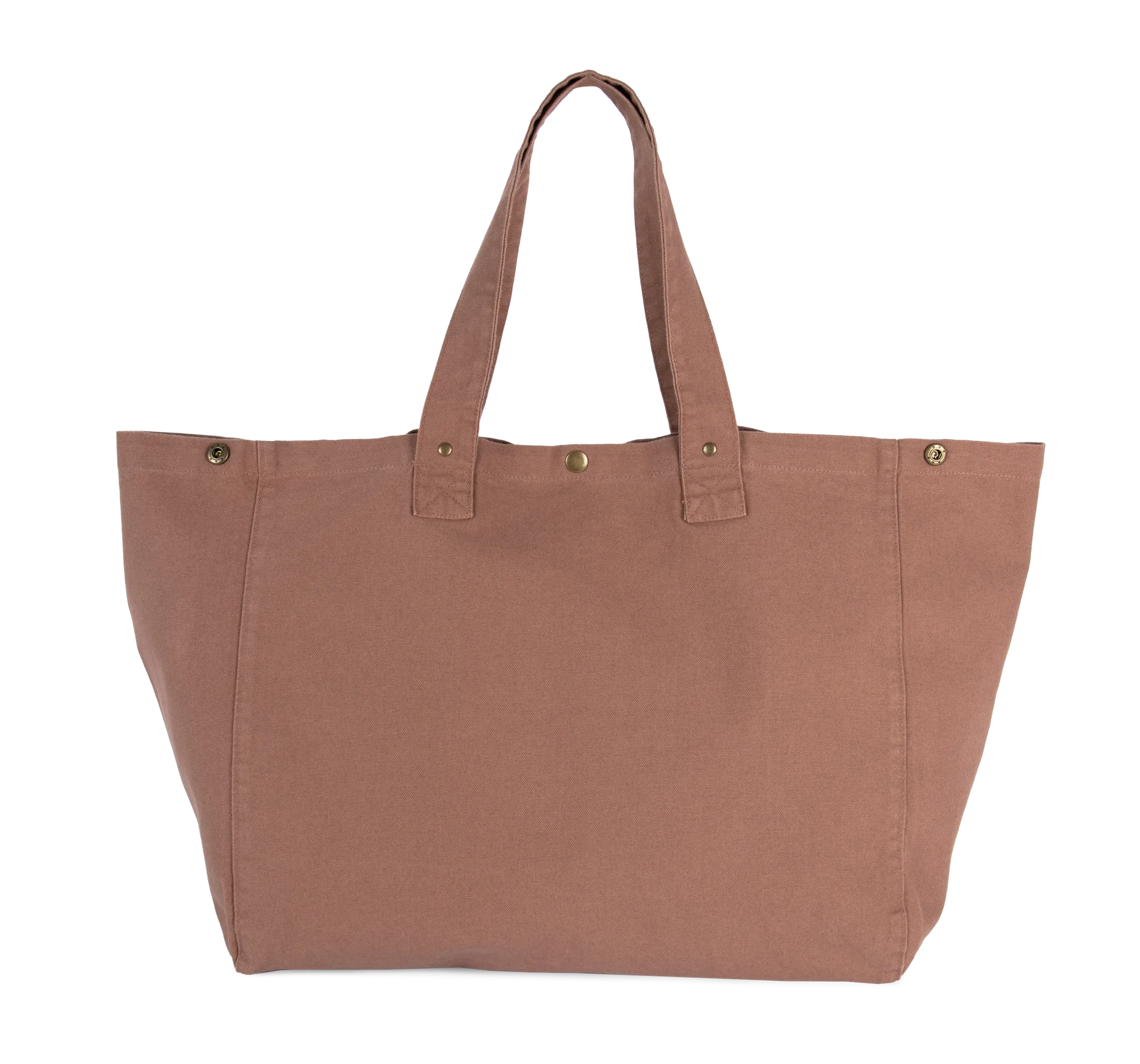 Sac de shopping en coton délavé — Washed Santal Brown