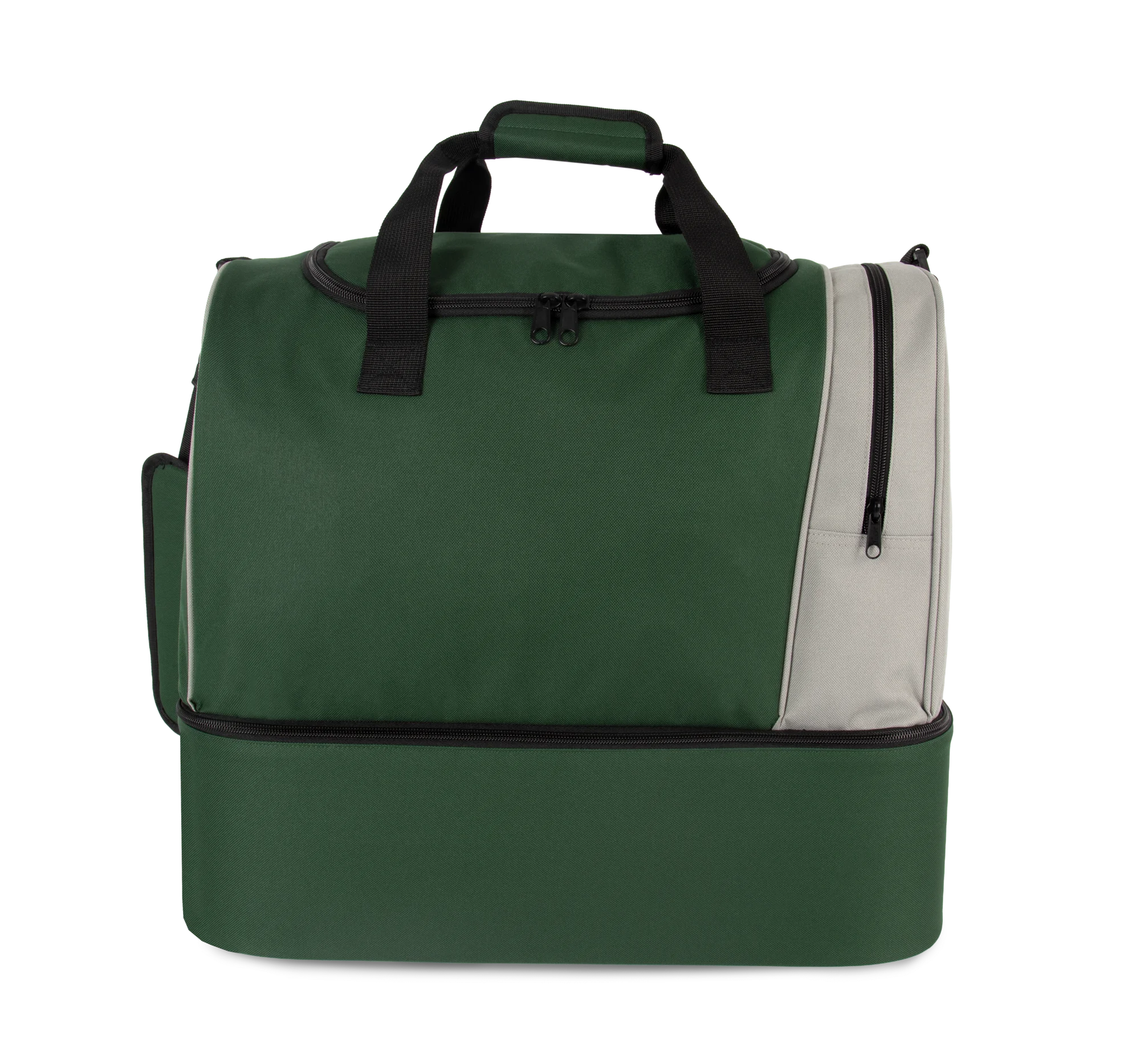 Sac de sport avec fond rigide — Forest Green / Light Grey
