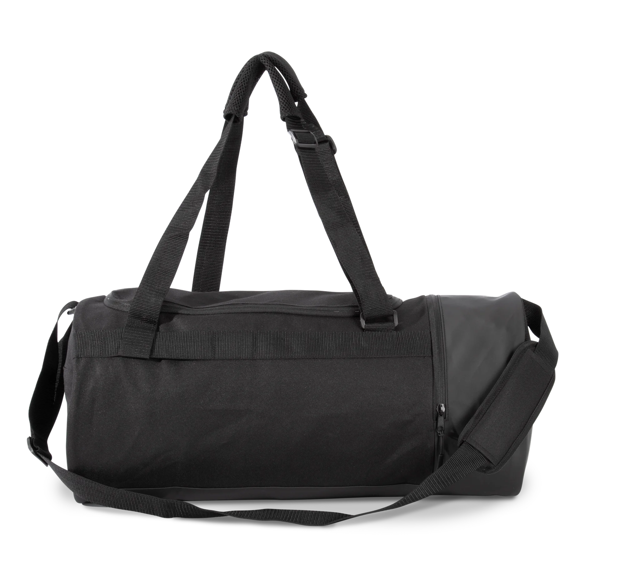 Sac de sport forme tube avec compartiment chaussures séparé — Black