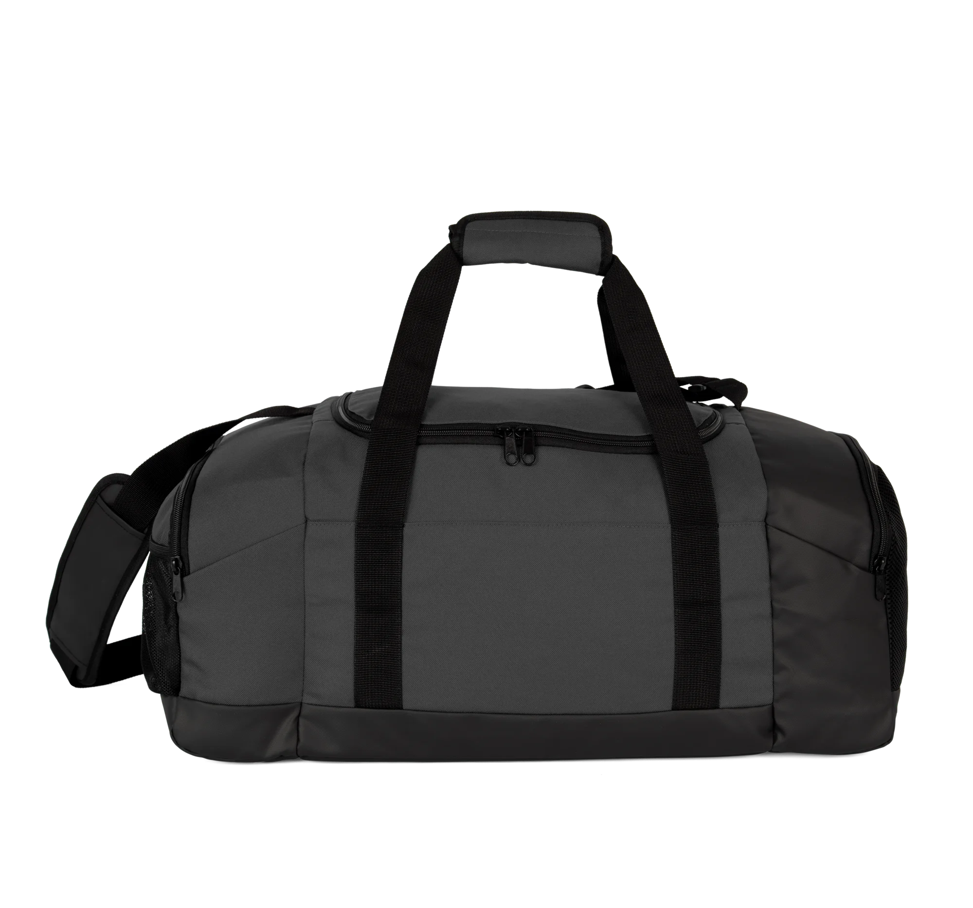 Sac de sport recyclé avec double compartiment latéral — Black