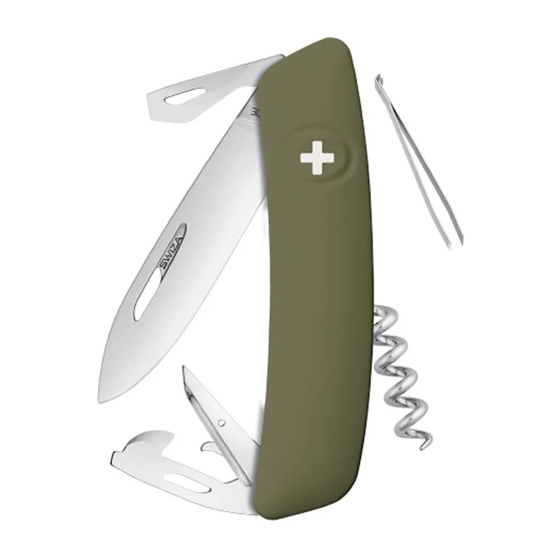 Swiza couteau suisse 11 fonctions D03 - olive — vue 1