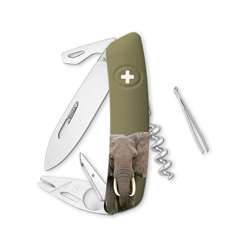 Swiza couteau suisse 11 fonctions et tire-tique TT03 - Elephant
