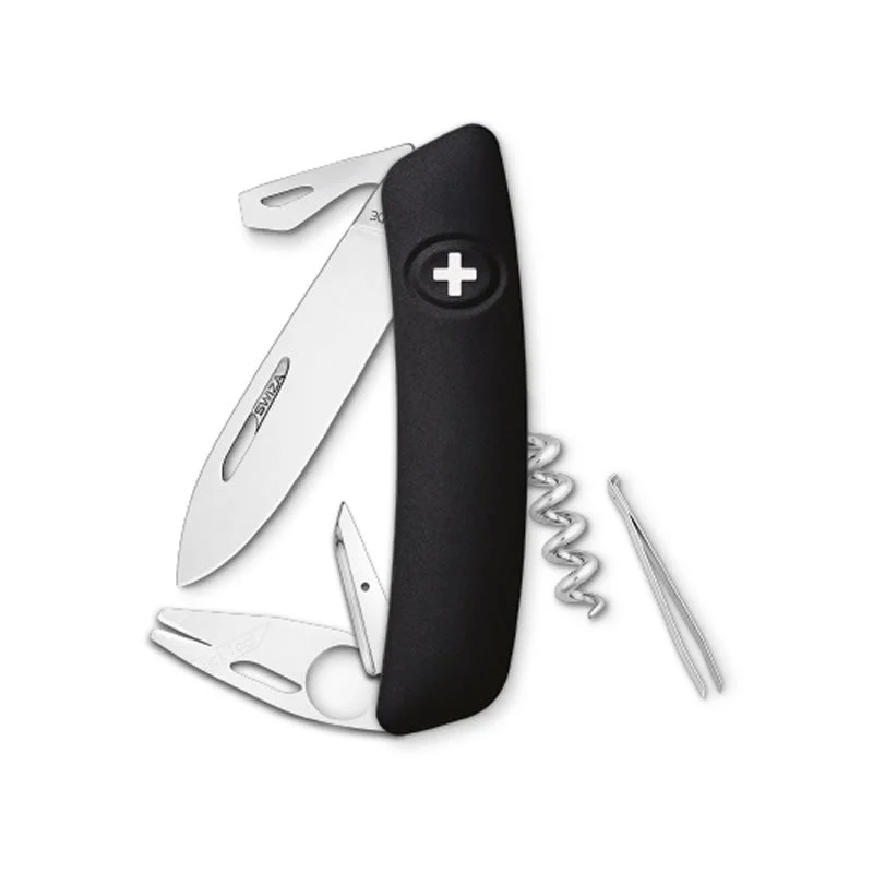 Swiza couteau suisse 11 fonctions et tire-tique TT03 - noir