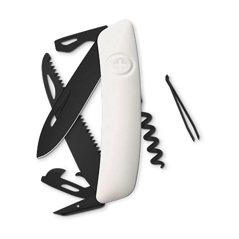 Swiza couteau suisse 12 fonctions D05 - ALLBLACK - Blanc