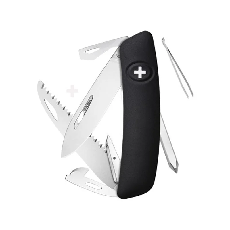 Swiza couteau suisse avec 12 fonctions - D06 Noir
