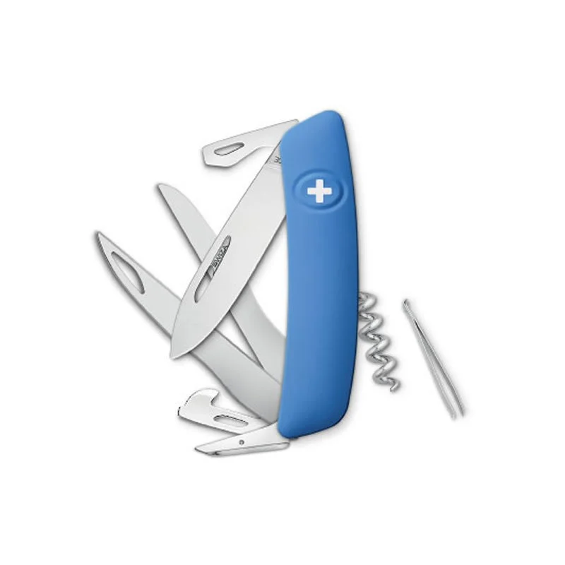 Swiza couteau suisse 12 fonctions D07 Scissors - bleu