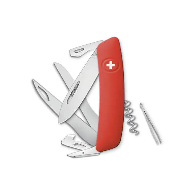 Swiza couteau suisse avec 12 fonctions - D07 Scissors Rouge