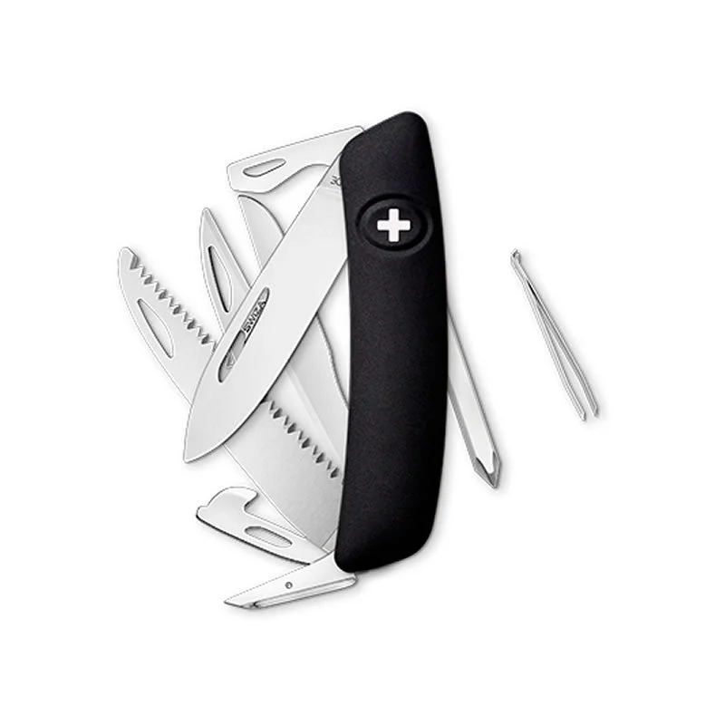 Swiza couteau suisse avec 13 fonctions - D010 Noir