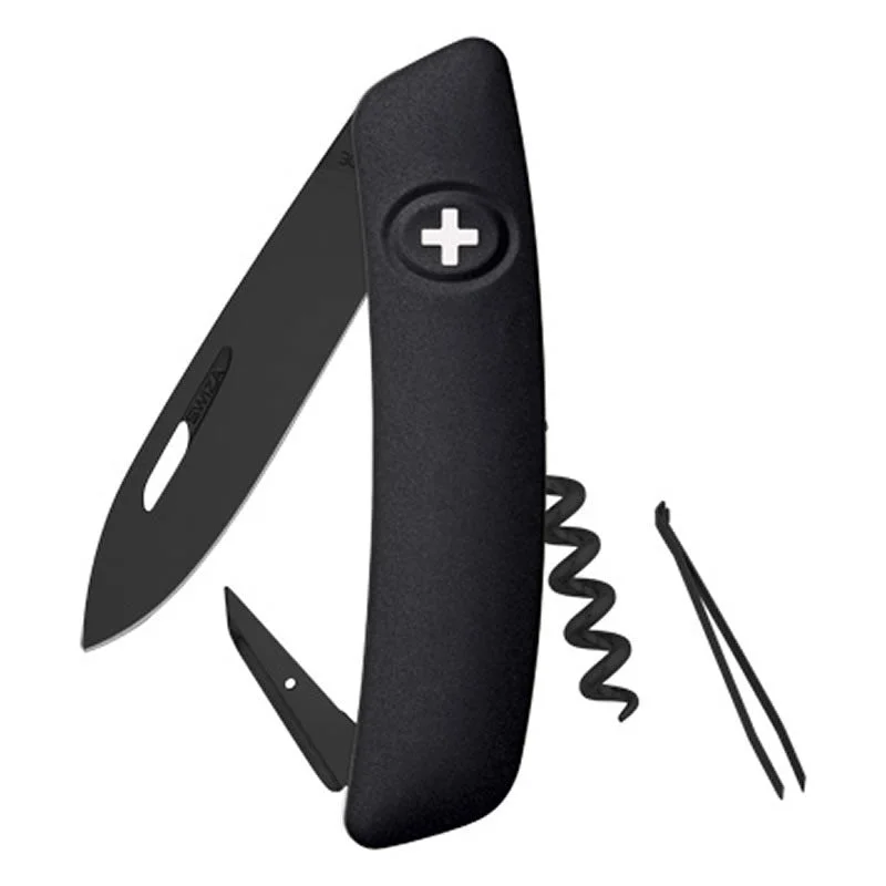 Swiza couteau suisse 6 fonctions D01 - ALLBLACK — vue 1