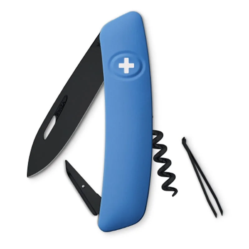Swiza couteau suisse 6 fonctions D01 - ALLBLACK bleu — vue 1