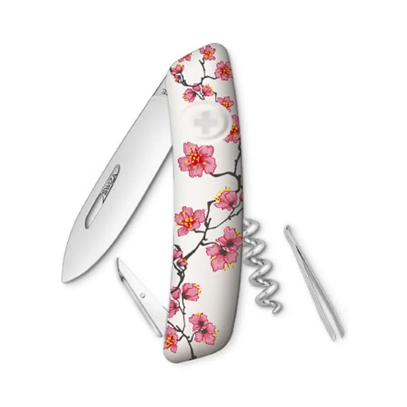 Swiza couteau suisse 6 fonctions D01 - Edition limitée fleurs