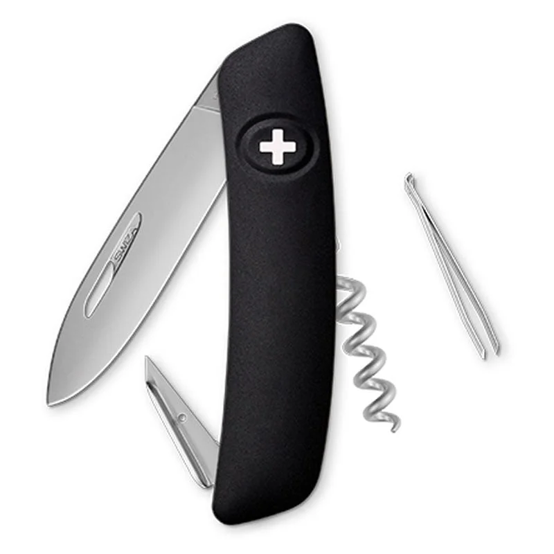 Swiza couteau suisse 6 fonctions D01 - Noir matte — vue 1