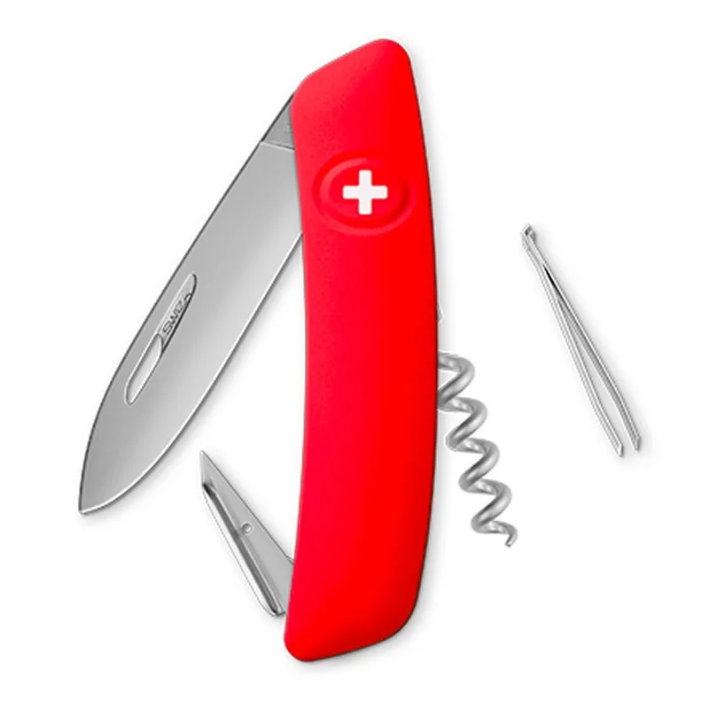 Swiza couteau suisse 6 fonctions D01 - Rouge matte