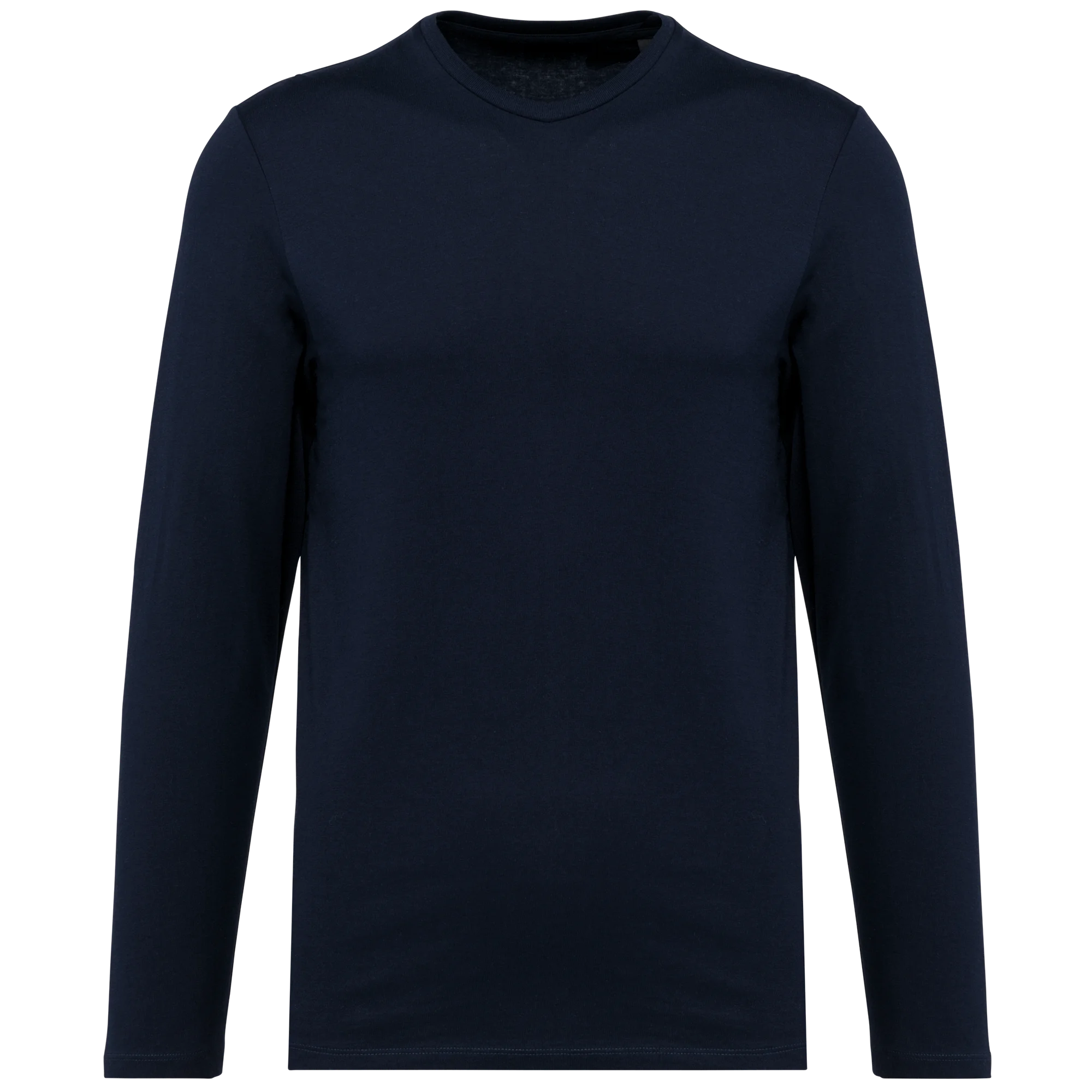 T-shirt Supima® col rond manches longues homme — Deep Navy