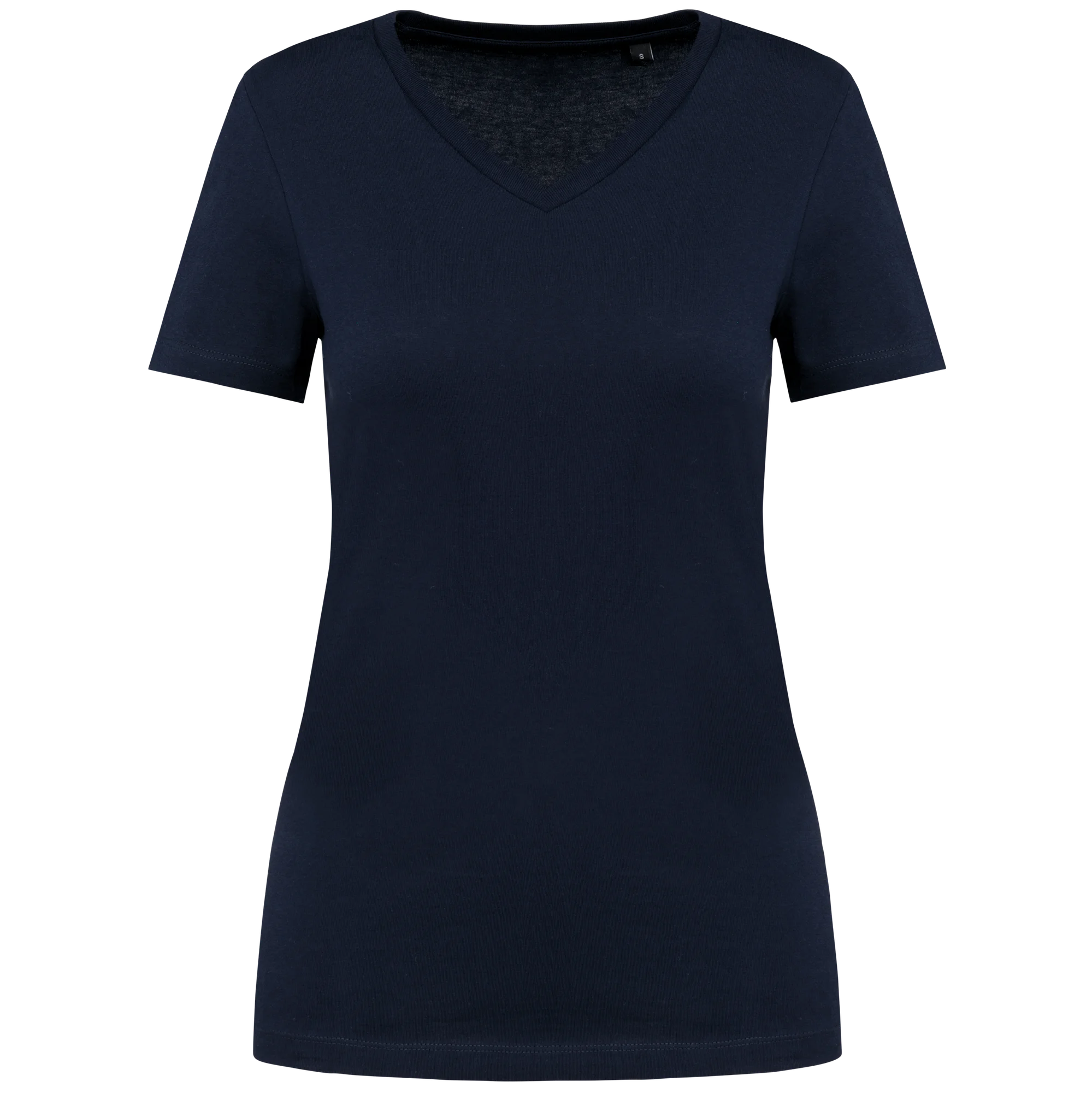 T-shirt Supima® col V manches courtes femme — Deep Navy